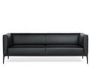 Jaan Sofa 780, 3 Sitzer (H 70 x B 205 x T 78 cm), Leder Select schwarz, Matt-pulverbeschichtet schwarz