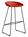 Hay - About A Stool AAS 38, Barvariante: Sitzhöhe 74 cm, Stahl pulverbeschichtet schwarz, Warm red