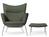 Carl Hansen & Søn - CH445 Wing Chair, Passion - grün, Mit Fußhocker
