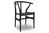 Carl Hansen & Søn - CH24 Wishbone Chair, Buche schwarz lackiert, Geflecht schwarz