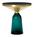 ClassiCon - Bell Side Table, Messing, klar lackiert, Smaragd-grün
