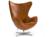 Fritz Hansen - Egg Chair, Leder Grace, Walnut, Satingebürstetes Aluminium, Ohne Fußhocker