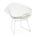 Knoll International - Diamond Sessel, mit Sitzkissen, Rilsan-Schutzbeschichtung weiß, Vinyl weiß