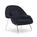 Knoll International - Womb Chair, groß (H 92cm / B 106cm / T 94cm), Stoff Curly - Blau