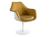 Knoll International - Saarinen Tulip Armlehnstuhl, drehbar, gepolsterte Innenschale und Sitzkissen, weiß, Gold (Eva 154)