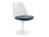 Knoll International - Saarinen Tulip Stuhl, drehbar, Sitzkissen, weiß, Night Blue (Eva 170)