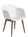 Muuto - Fiber Armchair Wood, Natural white / dunkelbraun