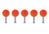 Schönbuch - Dots Wandhaken 5er Set, Orange
