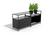 Vario - M1 Pflanzen Sideboard, Variante 2 (H 70 x B 160 cm), Schwarz