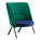 Tecta - D70, Stoff Arco - cobalt/garden, Schwarz