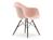 Vitra - Eames Plastic Armchair RE DAW, Zartrosé, Ohne Polsterung, Ohne Polsterung, Standardhöhe - 43 cm, Ahorn dunkel