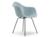 Vitra - Eames Plastic Armchair RE DAX, Eisgrau, Ohne Polsterung, Ohne Polsterung, Standardhöhe - 43 cm, Beschichtet basic dark