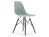 Vitra - Eames Plastic Side Chair RE DSW, Weiß, Mit Vollpolsterung, Eisblau / elfenbein, Standardhöhe - 43 cm, Ahorn schwarz