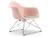 Vitra - Eames Plastic Armchair RE LAR, Zartrosé, Sitzpolster warmgrey / elfenbein, Verchromt