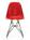 Vitra - Eames Fiberglass Chair DSR, Eames classic red, Pulverbeschichtet basic dark glatt