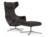 Vitra - Grand Repos, Sessel Grand Repos & Ottoman, Leder Premium chocolate, 41 cm, Poliert