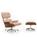 Vitra - Lounge Chair & Ottoman Nubia, Elfenbein Pfirsich / Walnuss schwarz