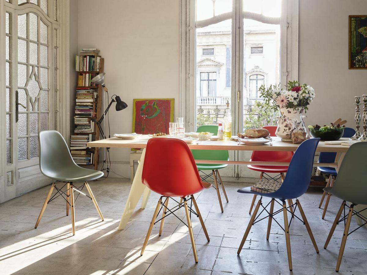 eames plastic side chair dsw