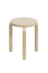 Stool 60 Sitz Birkefurnier, Beine Birke klar lackiert