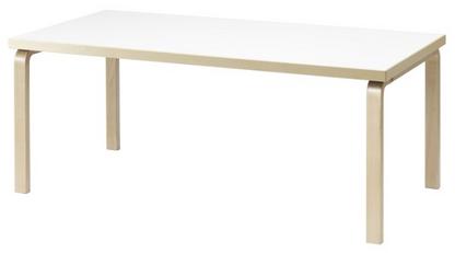 Tisch 81B / 82B / 83 Laminat weiß|182 x 91 cm (83)