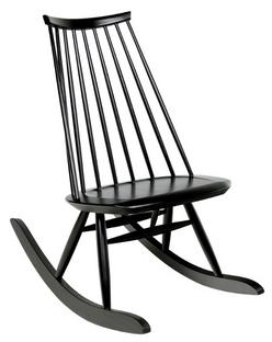 Mademoiselle Rocking Chair Birke schwarz lackiert