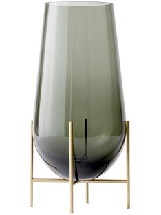 Échasse Vase Groß (H 60 cm, Ø 30/20 cm)|Rauchig / Gebürstetes Messing