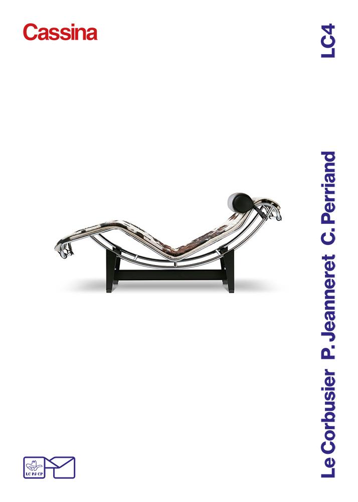 “4, Chaise Longue à REGLAGE continu” Designed by Le Corbusier, Pierre Jeanneret, Charlotte Perriand - Cassina - Design Italy