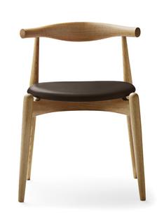 CH20 Elbow Chair Eiche geölt|Leder braun