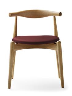 CH20 Elbow Chair Eiche geölt|Leder burgund