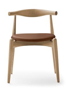 CH20 Elbow Chair Eiche geseift|Leder cognac