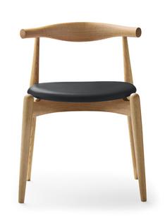 CH20 Elbow Chair Eiche klar lackiert|Leder anthrazit