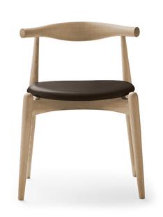 CH20 Elbow Chair Eiche Weißöl|Leder braun