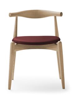 CH20 Elbow Chair Eiche Weißöl|Leder burgund