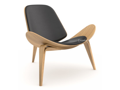 CH07 Shell Chair Eiche geölt|Leder anthrazit