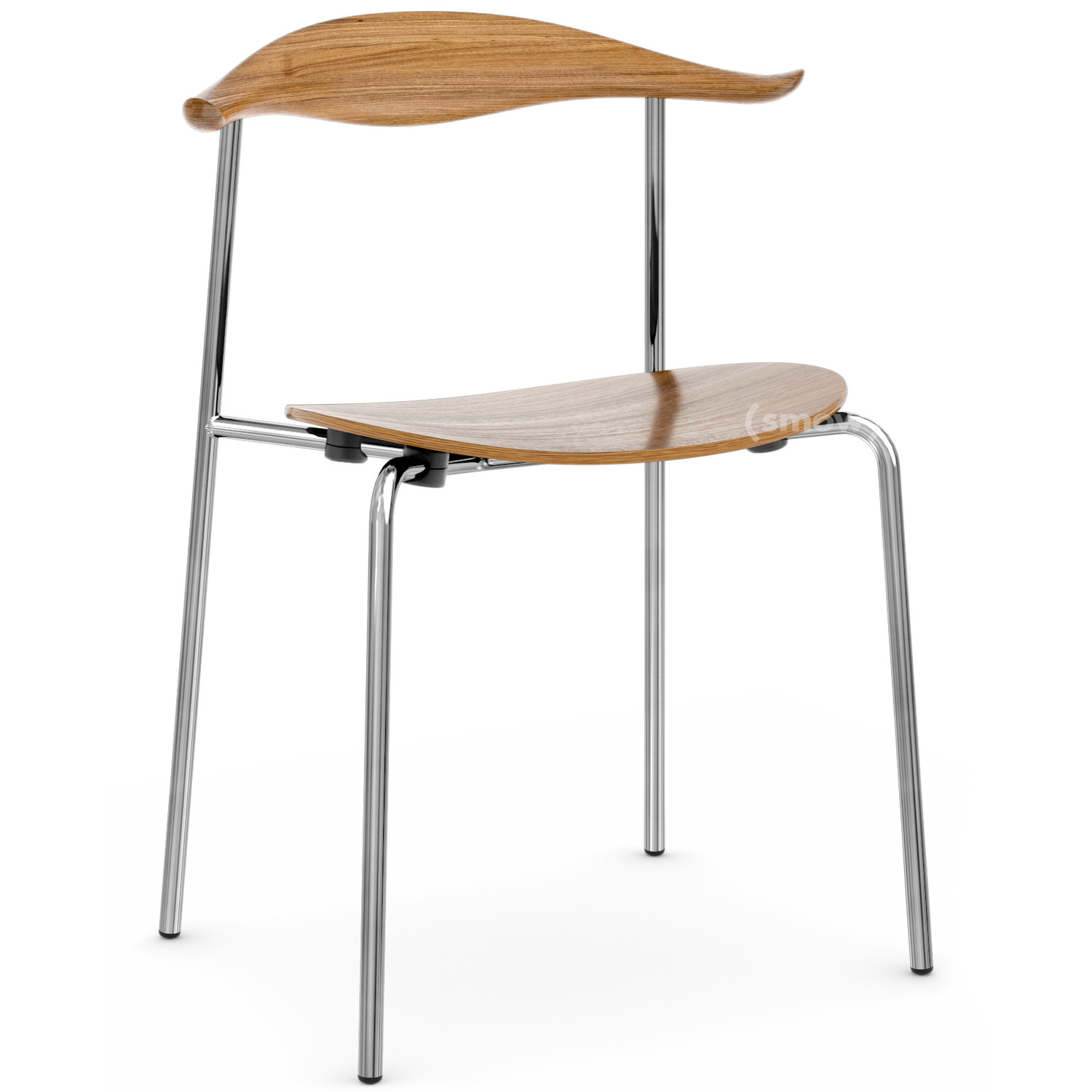 Carl Hansen & Søn CH88T, Verchromt, Eiche lackiert von Hans Carl Hansen & Søn CH88T, Verchromt, Eiche lackiert von Hans