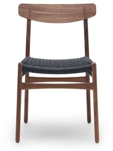 CH23 Dining Chair Nussbaum geölt|Geflecht schwarz