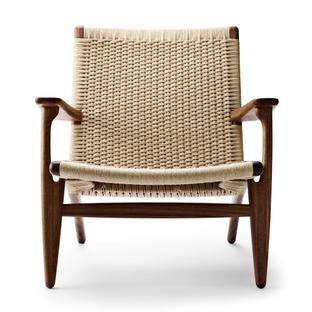 CH25 Lounge Chair Nussbaum klar lackiert|Natur