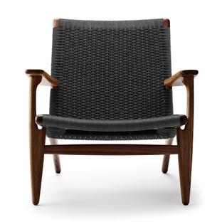 CH25 Lounge Chair Nussbaum klar lackiert|Schwarz