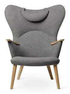 CH78 Mama Bear Chair Fiord - grau|Eiche geseift|Mit Nackenkissen