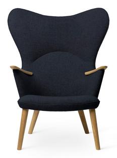 CH78 Mama Bear Chair Fiord - blau|Eiche geölt|Ohne Nackenkissen