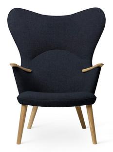 CH78 Mama Bear Chair Fiord - blau|Eiche geseift|Ohne Nackenkissen