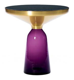 Bell Side Table Messing, klar lackiert|Amethyst-violett