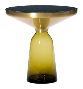 Bell Side Table Messing, klar lackiert|Citrin-gelb