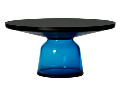 Bell Coffee Table Schwarz brünierter Stahl, klar lackiert|Saphir-blau