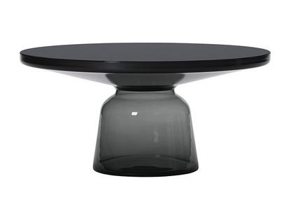 Bell Coffee Table Schwarz brünierter Stahl, klar lackiert|Quarz-grau