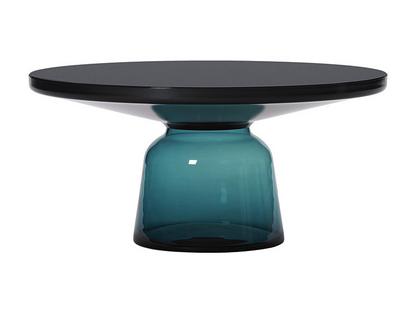 Bell Coffee Table Schwarz brünierter Stahl, klar lackiert|Montana-blau