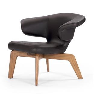 Munich Lounge Chair Classic Leder chocolate|Nussbaum