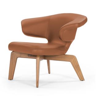 Munich Lounge Chair Classic Leder cognac|Nussbaum