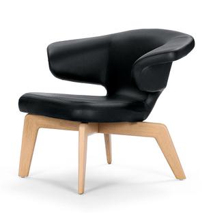 Munich Lounge Chair Classic Leder schwarz|Eiche natur