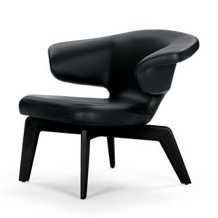 Munich Lounge Chair Classic Leder schwarz|schwarz gebeizt